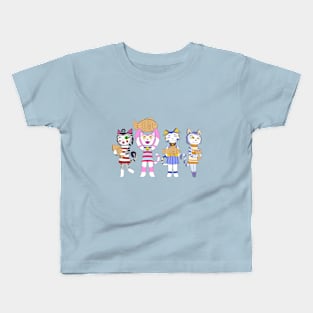 Chibi Cats w/ Taiyaki cake (All four) Kids T-Shirt